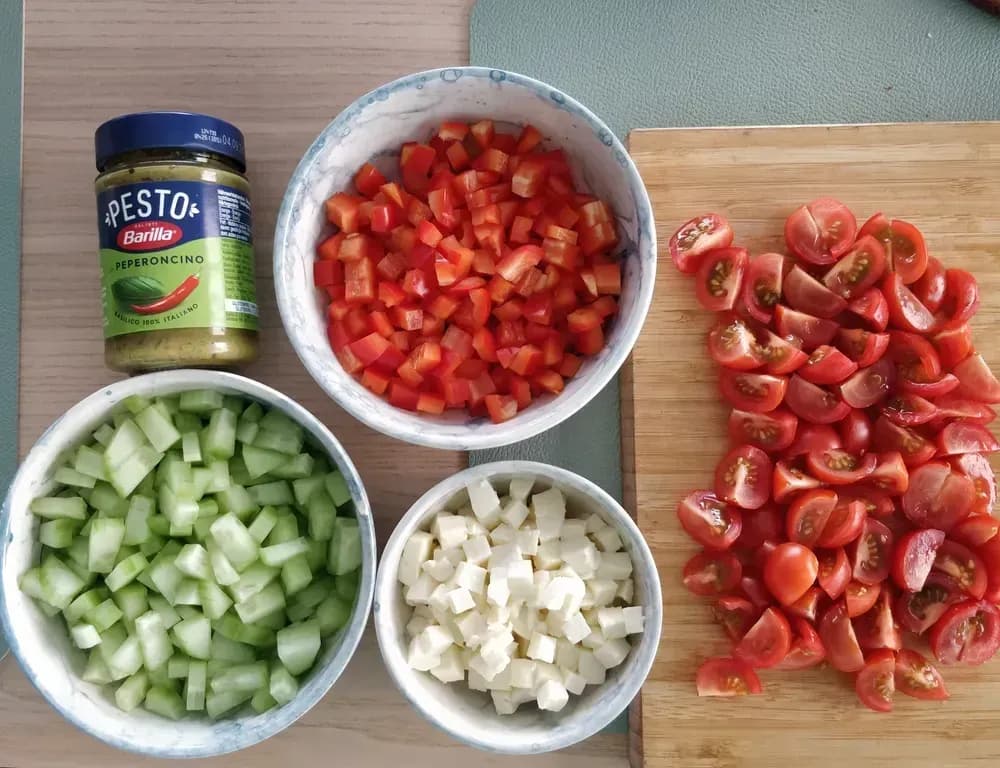 Snelle pasta pesto